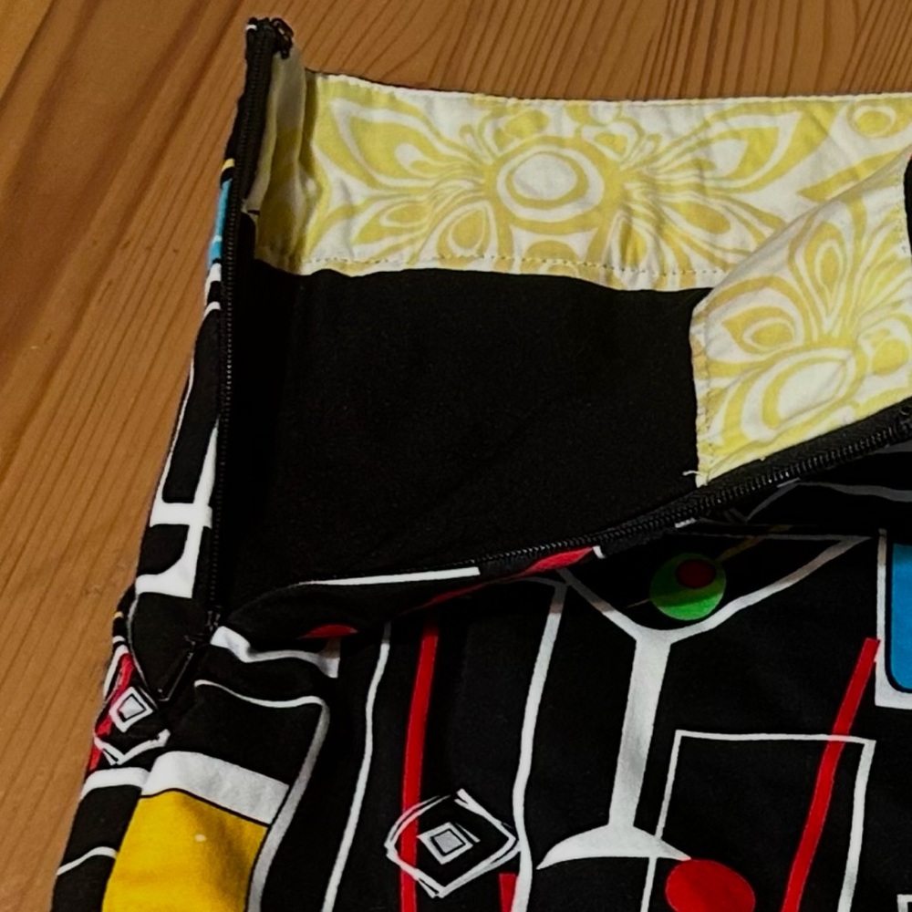 Loudmouth Ladies Skort Happy Hour Cocktails Golf Pickleball Tennis Black Multi 8 - Picture 6 of 15